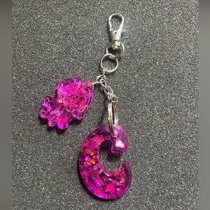 Resin letter “C” keychain $12